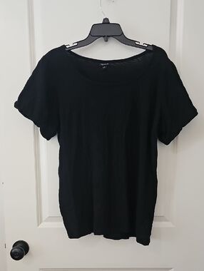 Torrid Black Puff Sleeve Crew Tee